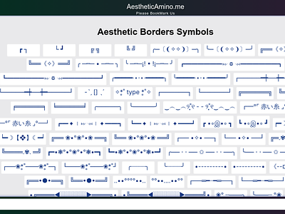 Aesthetic Borders Symbols