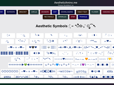 Aesthetic Symbols aesthetic aesthetic emoji aesthetic symbols cute symbols soft symbols symbols