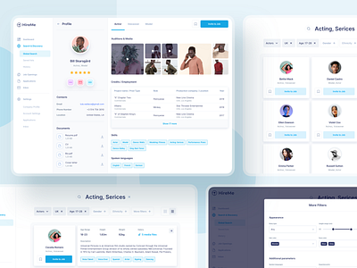 HR Talents concept candidate dashboad employer filters hr job profile search ui ux web