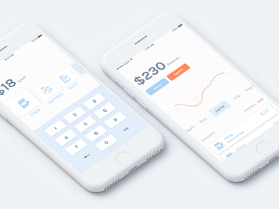 Wallet app design concept android animation art cryptocurrency finance flat clean simple interface mobile ios iphone payment sketch ui ux wallet
