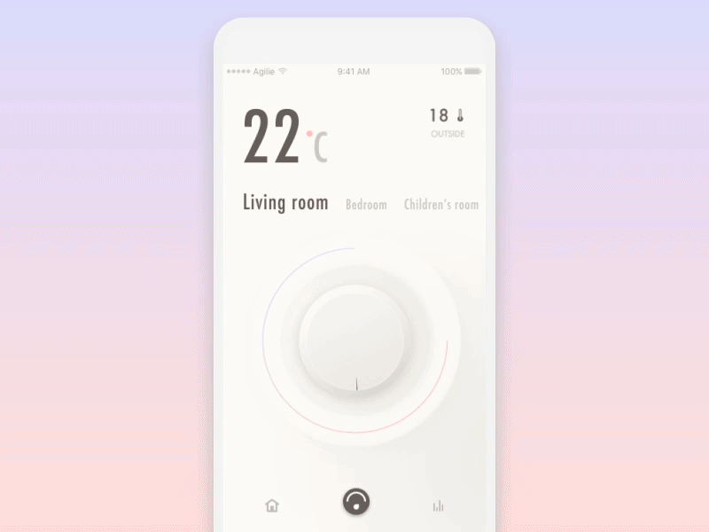 Thermostat - app design concept