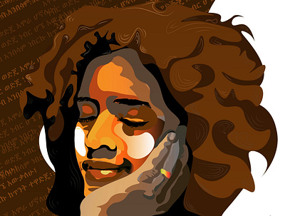 Gigi:Ethiopian singer graphic design illustration