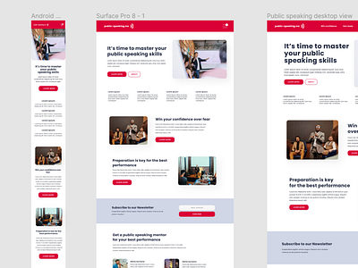 Public speaking responsive website