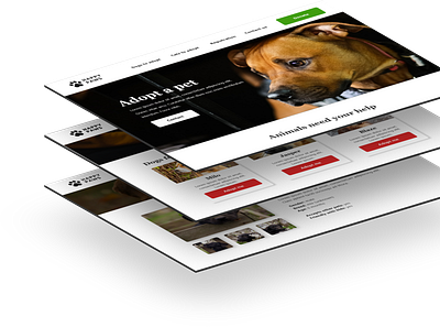 Pet adoption (responsive website) charity design ui ux website