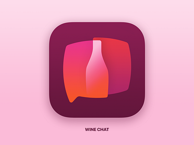 Wine Chat App Icon app branding icon logo vector
