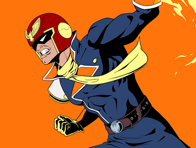 Captain Falcon art direction captain falcon character design design fzero illustration panama smashbros