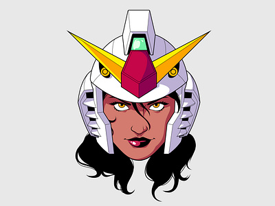 NEWTYPE 80s aesthetic anime art direction character design design gundam illustration panama sticker synthwave