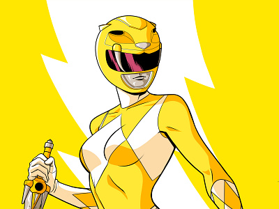 Tiger Ranger 90s character design comics illustration panama power rangers ranger tokusatsu yellow