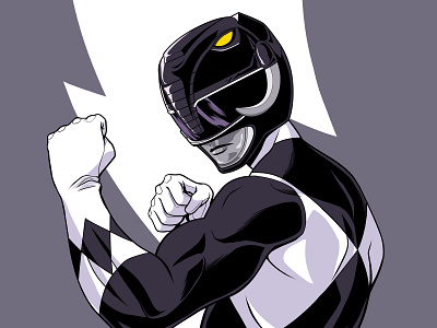 Mammoth Ranger 90s art direction black character design comics illustration panama power rangers super sentai