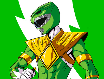 Dragon Ranger 90s art direction character design comics design illustration mmpr panama power rangers super sentai
