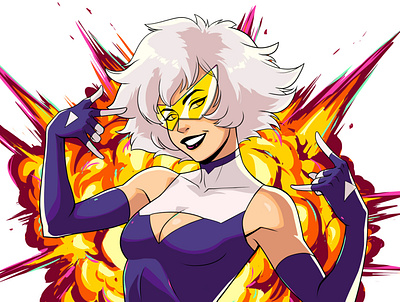 Dynamite anime art characterdesign comic explosion illustration panama superhero