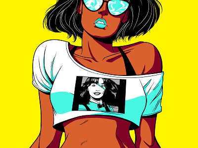 Summer Love 80s 90s aesthetics art art direction beach character design comics design future funk heat illustration mariya takeuchi music panama plastic love pop summer vaporwave woman