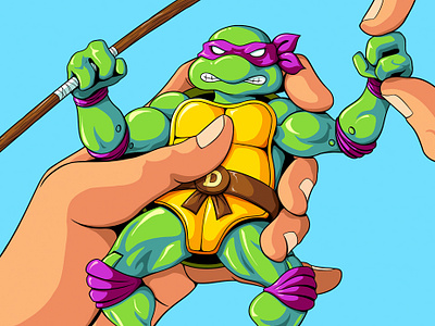 Donnie 80s 90s art art direction character design design donatello figures illustration panama tmnt toys turtles