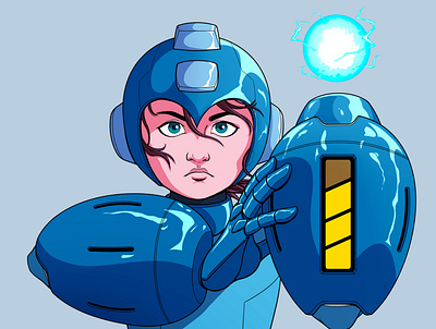 Rockman 80s 90s artdirection character design comics cover design gamer megaman panama robot rockman videogames