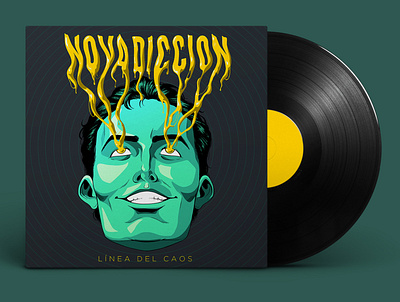 Novadiccion acid art direction artwork cover illustration lettering music music art packaging rock spotify trippy vinyl