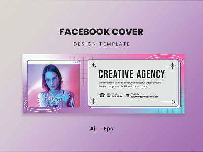 Facebook Cover Gradient Modern branding graphic design logo
