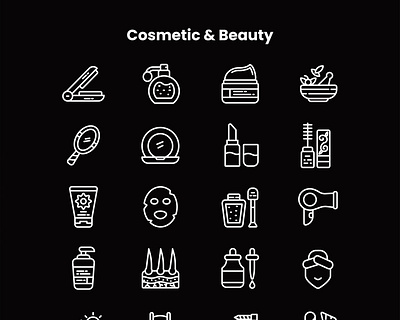 Cosmetic & Beauty Line Icon Pack graphic design icon ui ux vector