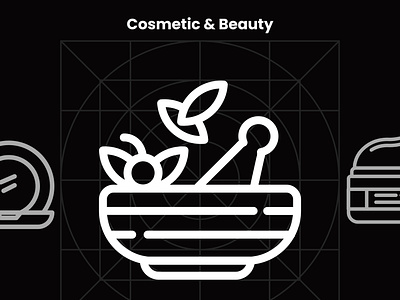 Cosmetic & Beauty Icon Line
