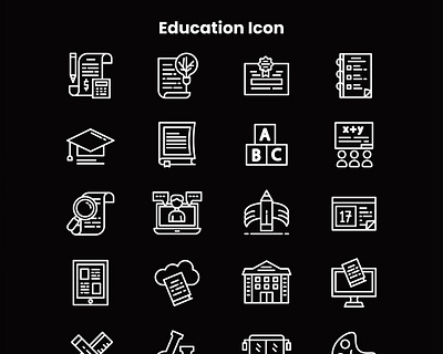 Education Icon Line branding design graphic design icon illustration logo ui ux vector