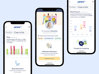 CarersHQ application clean design illustration interface ios kosinov logo saas studiorbk ui ux