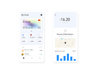 Wallet app app banking cards charts clean finance kosinov minimalism payment ui ux wallet