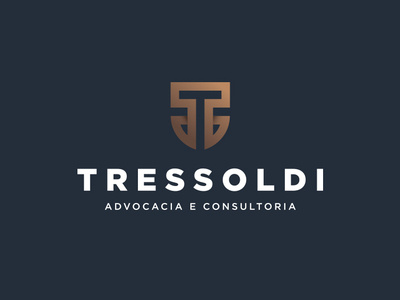 Logo Design | Tressoldi advocacia blue brand brand aid dark blue gold golden goldenratio law lettering logo logo 2d logotipo logotype mark type typograph