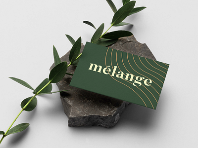Mélange | Business Card brand identity branding business card green stationary vegan