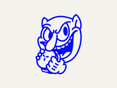 Mitey's Burgers bitey blue branding character character design illustration rubberhose