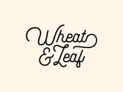 Wheat & Leaf bakery cafe design health leaf logo type wheat