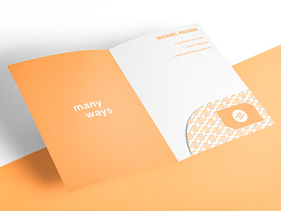 Many Ways Document Folder booklet brand clever design flyer folder identity logo design many ways type