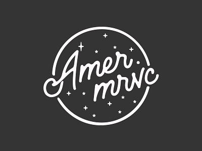 Amer.mrvc black dark instagra logo night stars white