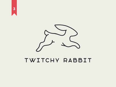 Twitchy Rabbit | Thirty Logos cute icon logo logomark minimal rabbit thirty logos thirtylogos twitchy rabbit