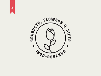 1800-Rosebud | Thirty Logos 1800 rosebud flower icon logo logomark rosebud thirty logos thirtylogos type