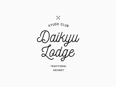 Daikyu Lodge archery arrow daikyu design kyudo logo logomark traditional type