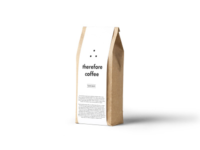Therefore Coffee coffee design icon logo logomark mockup simple therefore type