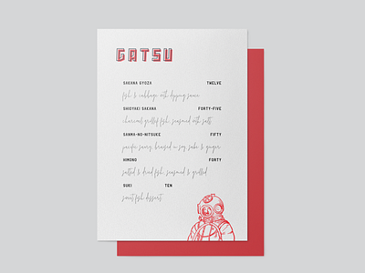 Gatsu | Menu gatsu japanese menu menu design