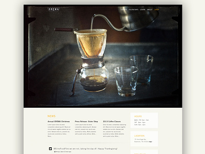 Refreshed Coffee Shop Site coffee website