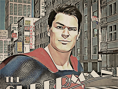 The Superman comic comic book design graphic design illustration postwork retro superhero superman vintage