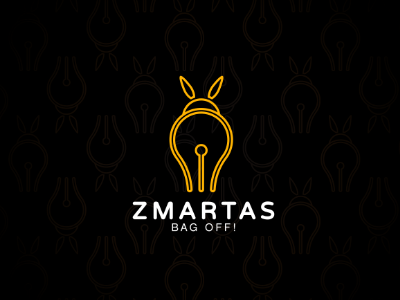 Zmartas - Bag Off - logo donkey illustrator lightbulb logo photoshop visual idendity zmartas