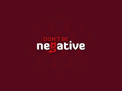Dont be negative branding devils tail logo negative