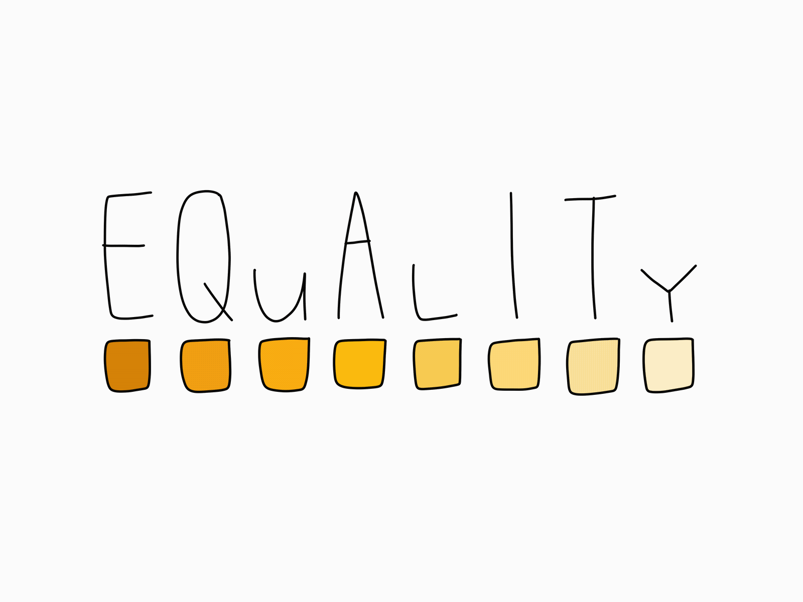 Equality vs. Equity camiah hand drawn hand drawn lettering