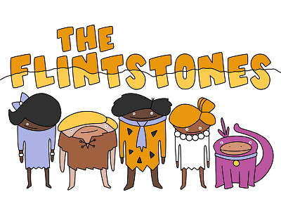 The Flintstones camiah flintstones hand drawn hand drawn illustration lettering