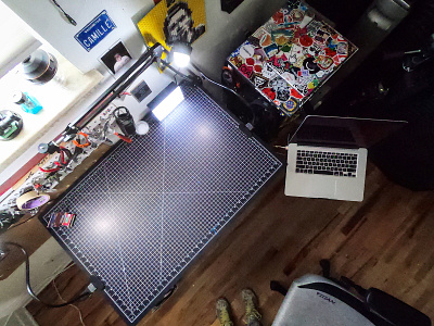 What's Your Creative Setup? art artist camiah create desk drawing stickers