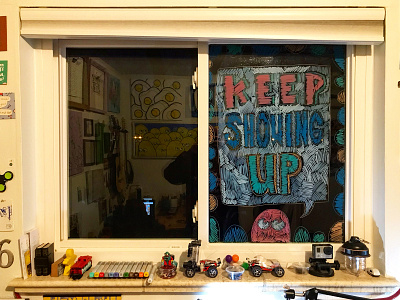 Keep Showing Up camiah hand drawn hand drawn illustration lettering