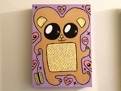 Bear Buddy bear buddy camiah hand drawn hand drawn heart illustration painting