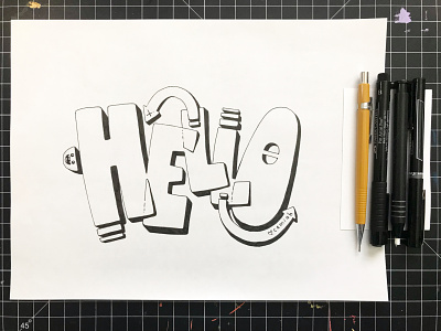 Hello camiah graffiti hand drawn hand drawn illustration lettering