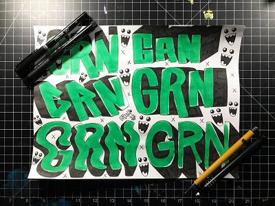 GRN Homework camiah hand drawn hand drawn illustration lettering