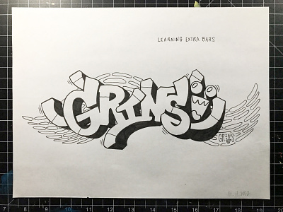 Extra Bars camiah graffiti hand drawn hand-drawn illustration lettering