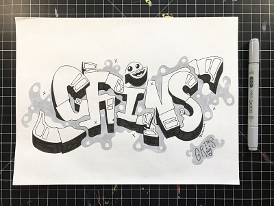 Fog camiah graffiti grins hand drawn hand drawn illustration lettering