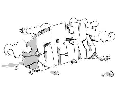 Rocky Outcrop Grins camiah graffiti grins hand drawn hand drawn heart illustration lettering